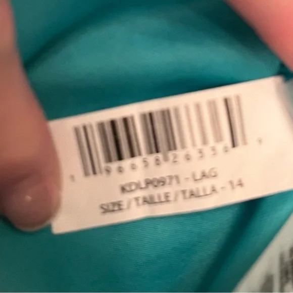 Kensie Teal Colored Mid-Calf Dress, Size 14 - Picture 2 of 5